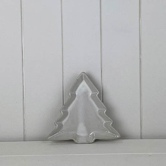 Glazed Ceramic Tree Dish with Textured Detail L16xD2.3xH15.4cm Weight-204g
