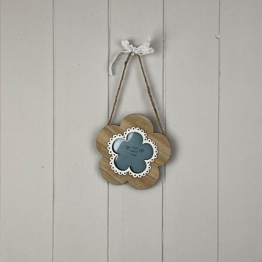 Hanging Flower Photo Frame in Plywood with PVC 12cm x 12cm Window 6.5cm x 6cm PVC thickness 0.25-0.