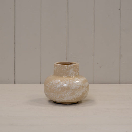 Marbled Ceramic Vase H11cm D13cm