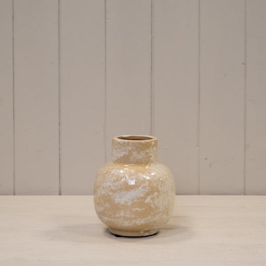 Marbled Ceramic Vase H15cm x D13cm