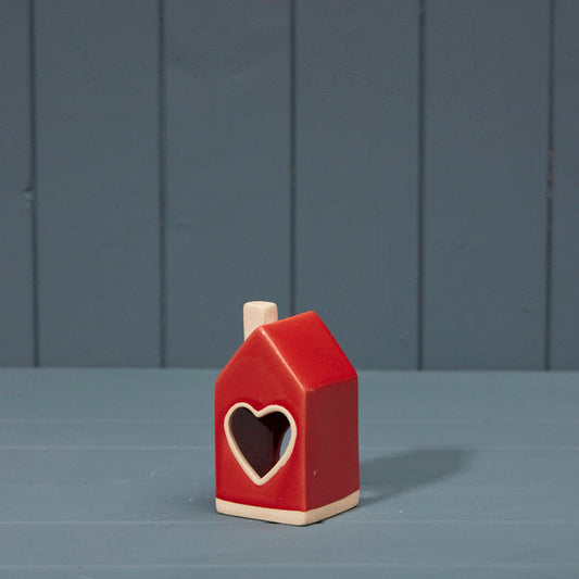 Ceramic House Tealight L6.5xW6.5xH12cm
