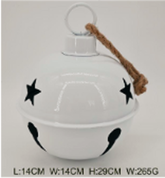 Hanging White Bell with Cutout Detail