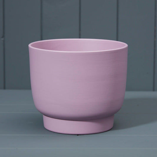 (690 17 187) Matt Lavender Footed Griebling Ceramic Pot D17cm