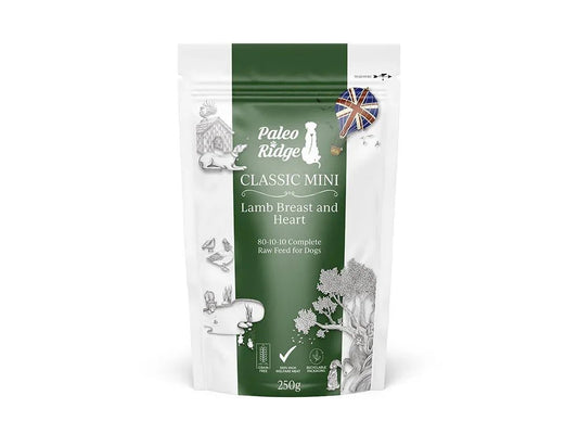 Paleo Ridge Classic Mini Lamb Breast and Heart 250g | Luxury Home Accessories | Heulog Glow
