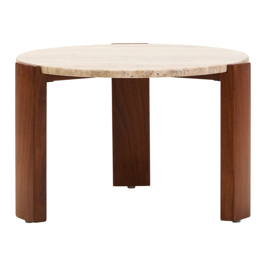 Palermo Round Travertine Top Small Coffee Table | Luxury Home Accessories | Heulog Glow
