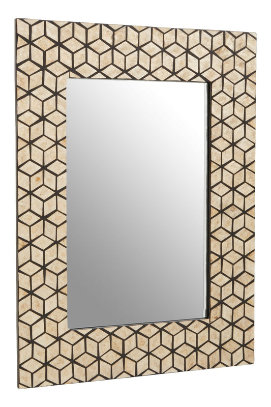 Palu Black Wall Mirror with Seashell Inlay | Luxury Home Accessories | Heulog Glow
