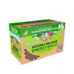 Peckish Natural Balance Energy Balls for Birds - 50 Pack | Luxury Home Accessories | Heulog Glow