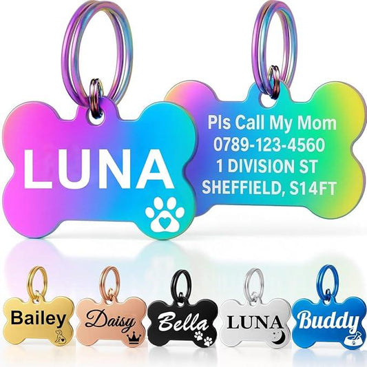 Personalised Pet Tag - Stainless Steel - Scratch Resistant | Luxury Home Accessories | Heulog Glow