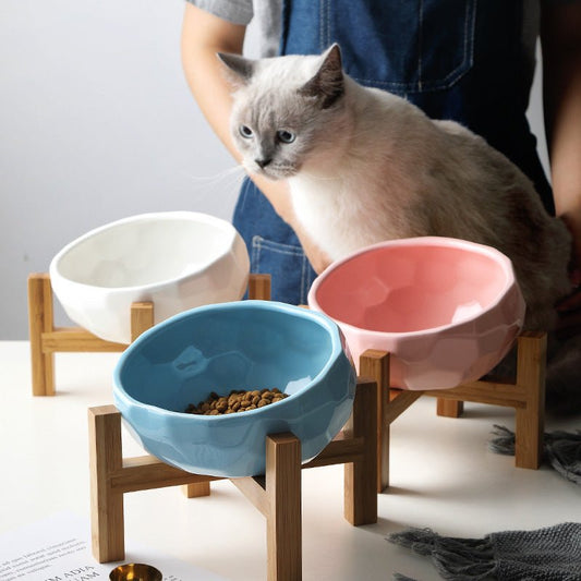 Pet bowl oblique mouth cat bowl food bowl dog bowl method bucket food bowl | Luxury Home Accessories | Heulog Glow