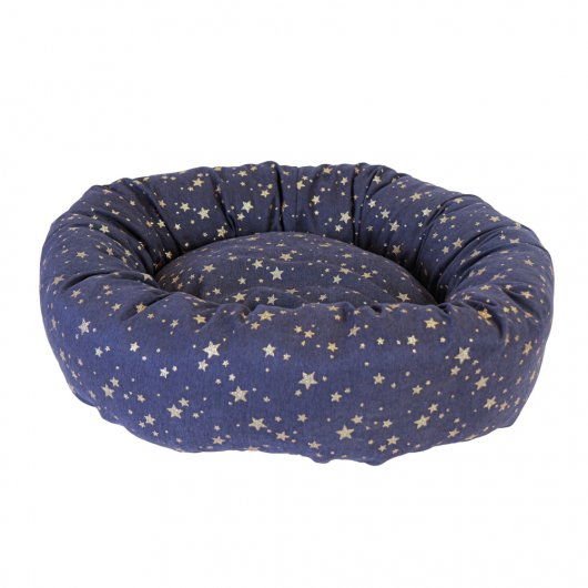Pet Brands Starry Nights Donut Bed - Navy | Luxury Home Accessories | Heulog Glow