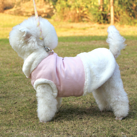 Pet Clothes Plush Warm Dog Vest Vest Style Dog Clothes Fur Collar Pet | Luxury Home Accessories | Heulog Glow