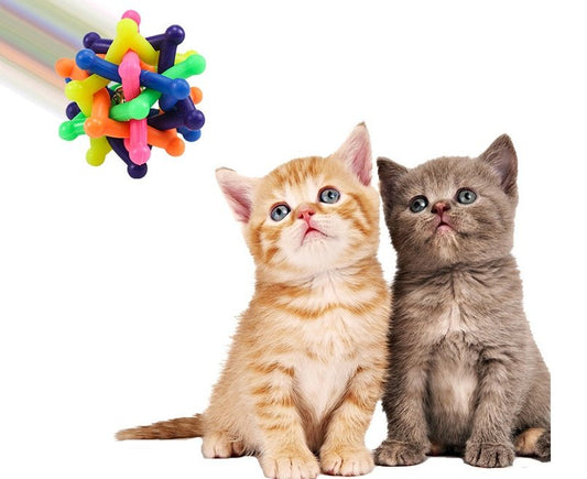 Pet Colorful Bell Woven Ball Dog Rainbow | Luxury Home Accessories | Heulog Glow