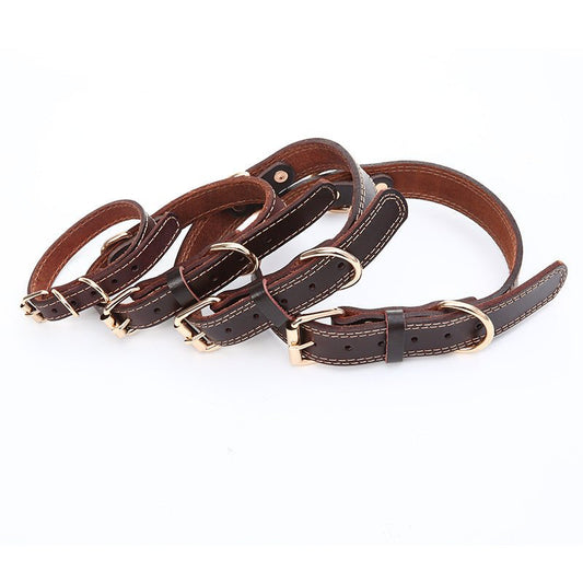 Pet Dog Collar Top Layer Cowhide Production | Luxury Home Accessories | Heulog Glow