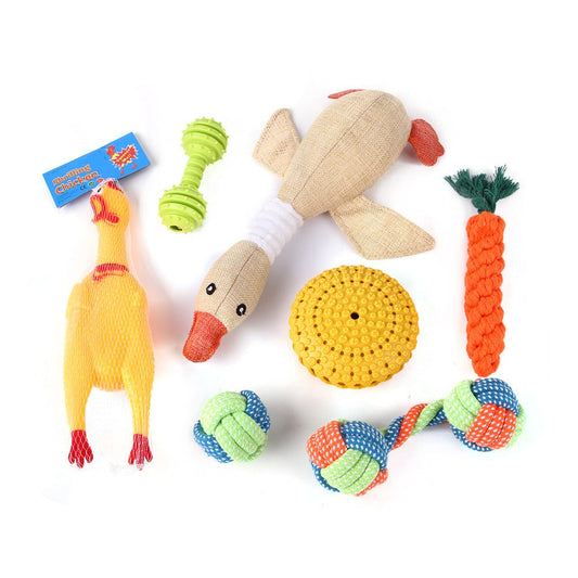 Pet Dog Cotton Rope Bite Resistant Plush Teeth Cleaning Toy Set | Luxury Home Accessories | Heulog Glow