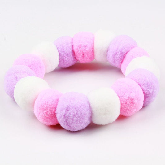 Pet Rainbow Candy Color Net Red Collar Collar Fur Ball Necklace Jewelry | Luxury Home Accessories | Heulog Glow