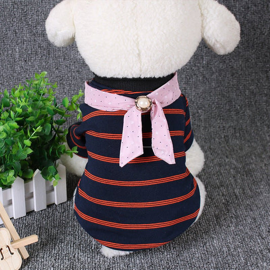 pet striped cotton t-shirt | Luxury Home Accessories | Heulog Glow