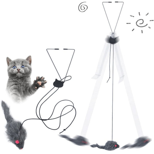 Pet Telescopic Hanging Door Small Mouse Pets Cat Toy | Luxury Home Accessories | Heulog Glow
