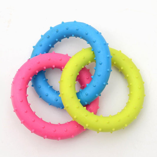 Pet TPR Rubber Three-color Ring Toy | Luxury Home Accessories | Heulog Glow
