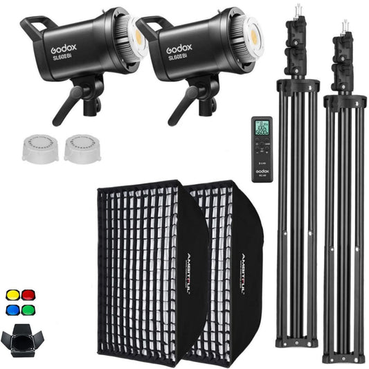 Godox SL60IIBi 75W LED Light 2800-6500K CRI96 Silent Fan Kit for Video & Photo