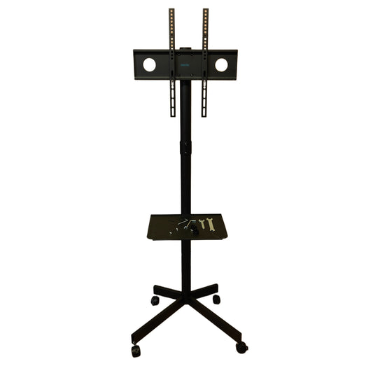 Mobile TV Stand on Wheels 23 to 60 Inch Height Adjustable Shelf BONTEC
