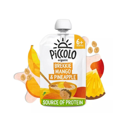 Piccolo Organic Brekkie Mango & Pineapple 6+ months 100g | Luxury Home Accessories | Heulog Glow