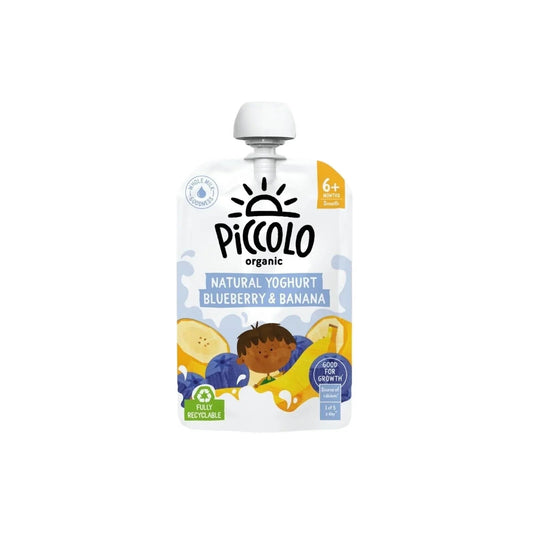Piccolo Organic Natural Yoghurt Blueberry & Banana 6+ months 100g | Luxury Home Accessories | Heulog Glow