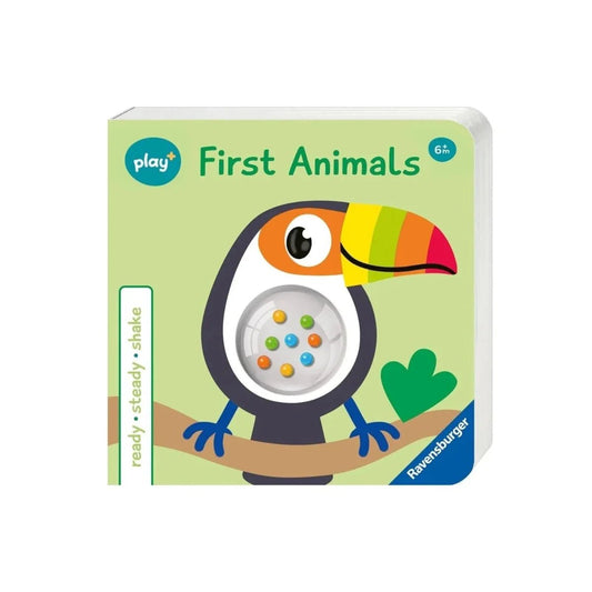Play+ Ready Steady Shake Rattle Book - First Animals | Luxury Home Accessories | Heulog Glow