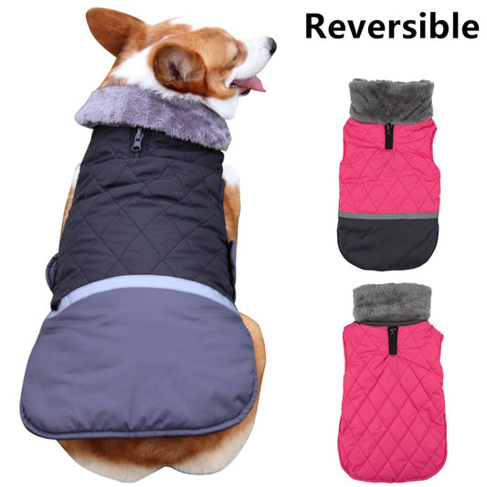 Plush Lapel Pet Clothes Double-sided | Luxury Home Accessories | Heulog Glow