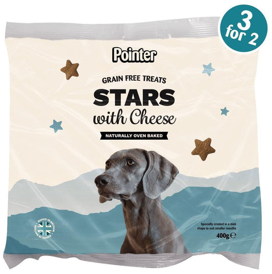 Pointer Stars Cheese Grain Free Treats 400g (3 for 2 Mix & Match) | Luxury Home Accessories | Heulog Glow