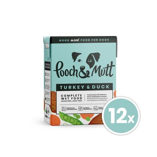 Pooch & Mutt Turkey Duck 375g 12 Tetra Pack | Luxury Home Accessories | Heulog Glow