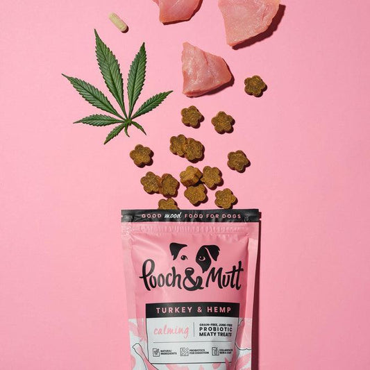 Pooch & Mutt Turkey & Hemp Meaty Calming Treats, 120g | Luxury Home Accessories | Heulog Glow