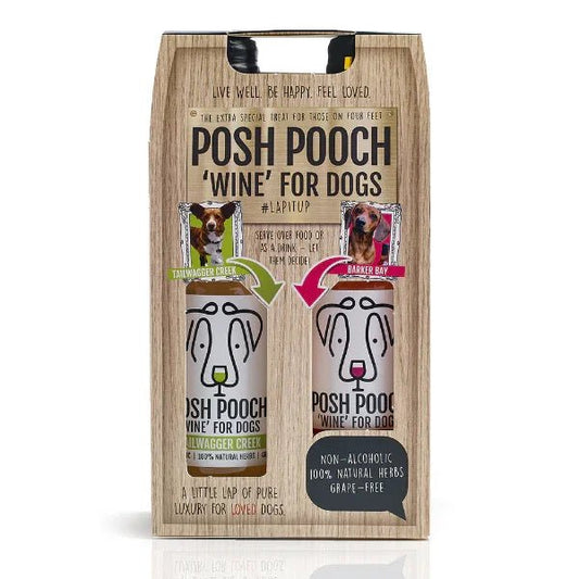 Posh Pooch Wine For Dogs Duo Pack 2x250ml | Luxury Home Accessories | Heulog Glow