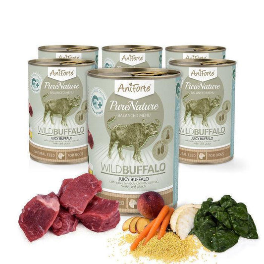PureNature Wild Buffalo - Wet food for Dogs 6x400g | Luxury Home Accessories | Heulog Glow