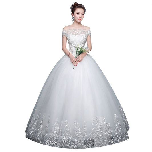 Qidi wedding dress shoulder wedding dress | Luxury Home Accessories | Heulog Glow