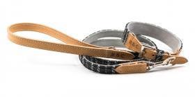Ralph & Co Tweed & Leather Dog Lead Ascot Black | Luxury Home Accessories | Heulog Glow