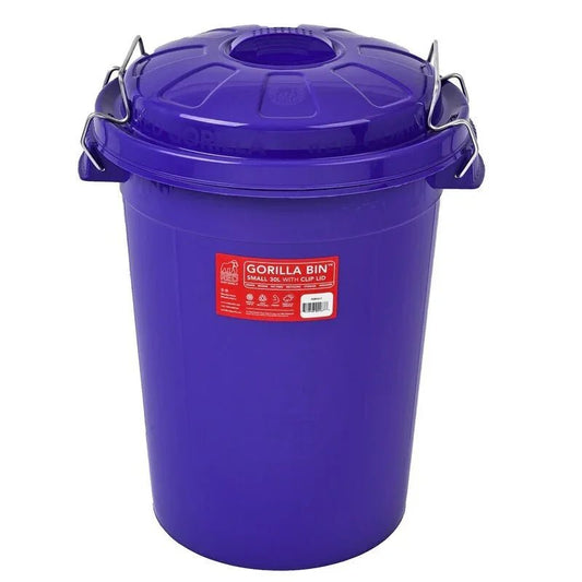 Red Gorilla Bin with Clip Lid Purple 50 litre | Luxury Home Accessories | Heulog Glow
