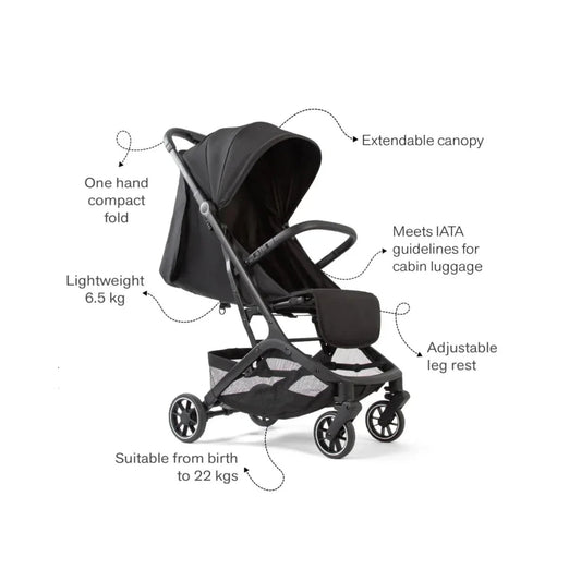 Red Kite Push Me Explor Stroller - Black | Luxury Home Accessories | Heulog Glow