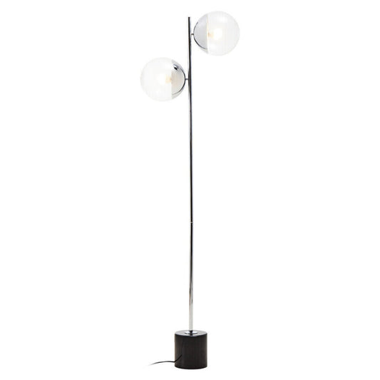 Revive Silver Finish Metal Floor Lamp | Luxury Home Accessories | Heulog Glow