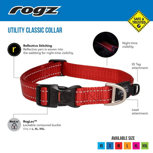 Rogz Utility Classic Collar | Luxury Home Accessories | Heulog Glow