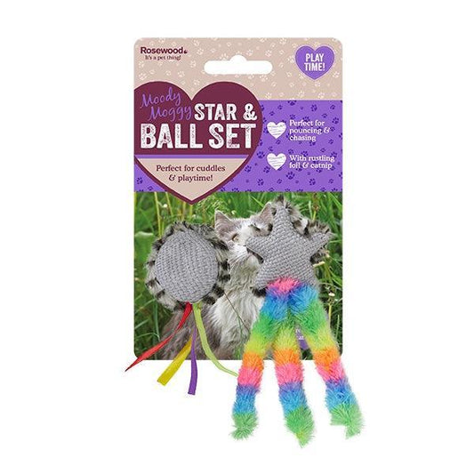 Rosewood Moody Moggy Star & Ball Set 4x2 | Luxury Home Accessories | Heulog Glow
