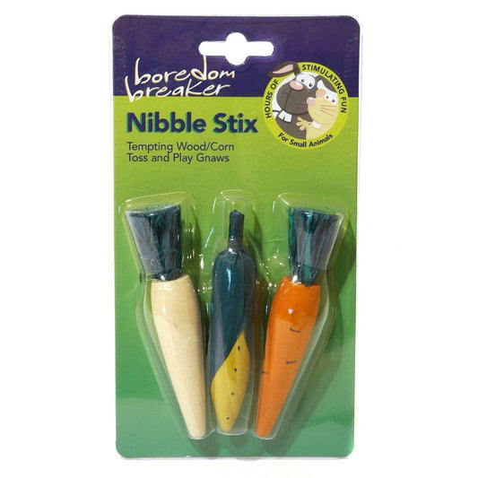 Rosewood Wooden 3D Veg Nibble Stix 3 Pk | Luxury Home Accessories | Heulog Glow