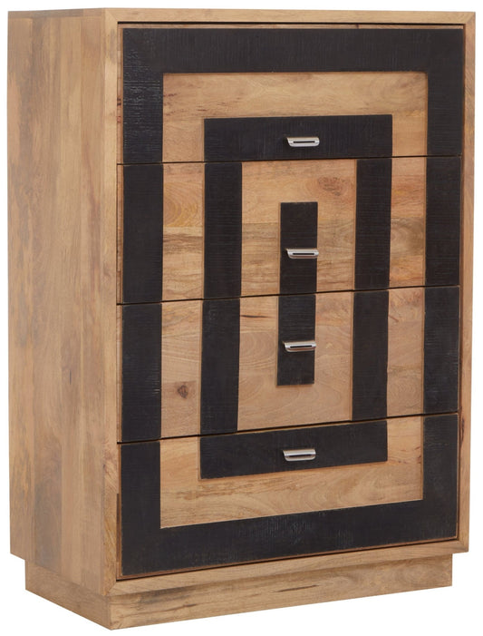 Salem Mango Wood Chest of 4 Drawers | Luxury Home Accessories | Heulog Glow