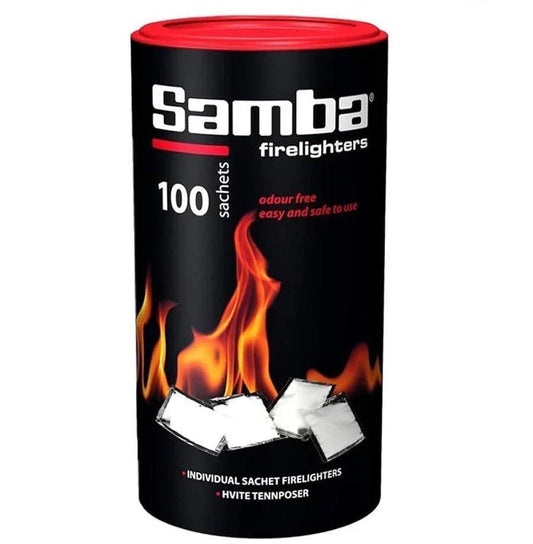 Samba Firelighters 100 Sachets | Luxury Home Accessories | Heulog Glow