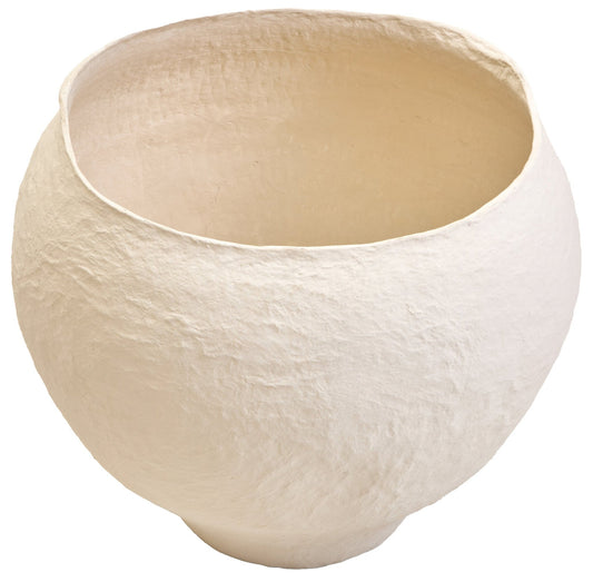 Sanai Cotton Mache Large Beige Planter | Luxury Home Accessories | Heulog Glow