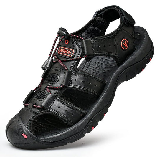 Sandals Men's Trendy Leather Toe Slippers Outdoor Sports Casual Shoes | Luxury Home Accessories | Heulog Glow