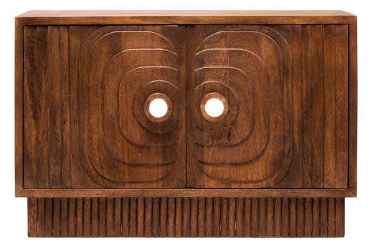 Sangar Two Door Mango Wood Carved Sideboard | Luxury Home Accessories | Heulog Glow