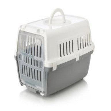 Savic Zephos 1 Plast Pet Carrier Wh/Gry 48x31.5x30 | Luxury Home Accessories | Heulog Glow