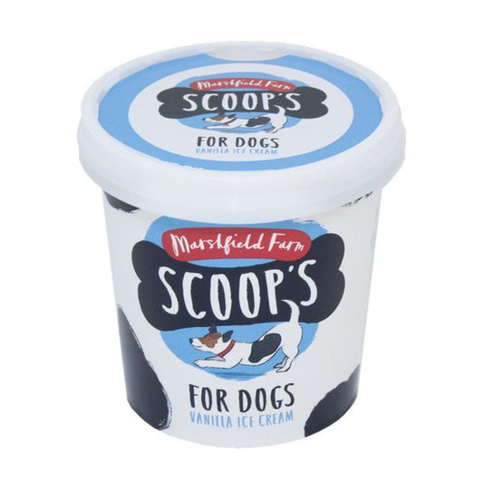 Scoops Vanilla Ice Cream for Dogs with joint aid supplement 125ml | Luxury Home Accessories | Heulog Glow