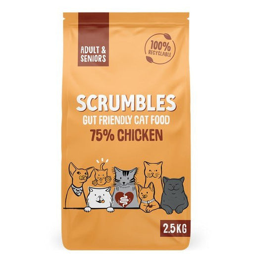 Scrumbles Dry Cat Food Adult Chicken 2.5kg | Luxury Home Accessories | Heulog Glow