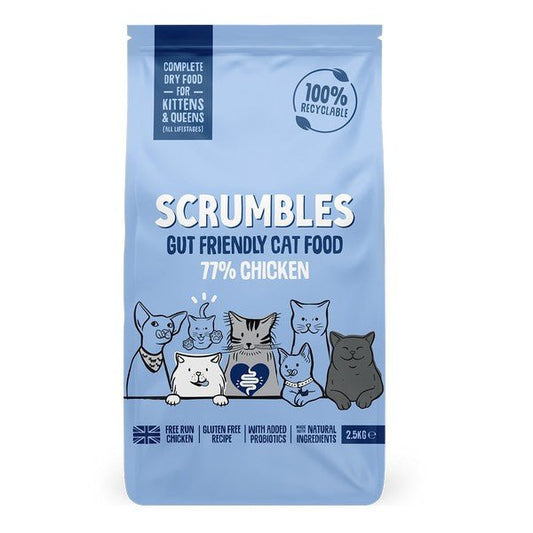 Scrumbles Dry Cat Food Kitten Chicken 2.5kg | Luxury Home Accessories | Heulog Glow